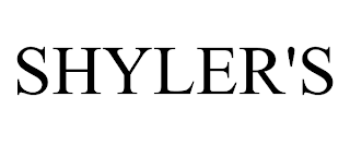 SHYLER'S