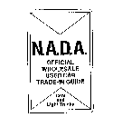N.A.D.A. OFFICIAL WHOLESALE USED CAR TRADE-IN GUIDE CARS AND LIGHT TRUCKS