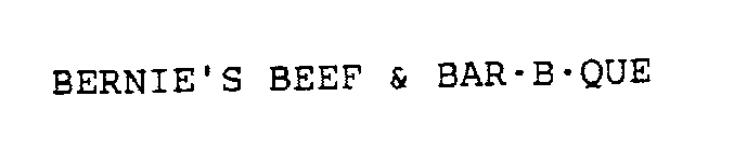 BERNIE'S BEEF & BAR-B-QUE