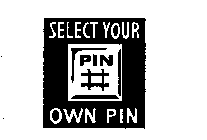 SELECT YOUR OWN PIN PIN #