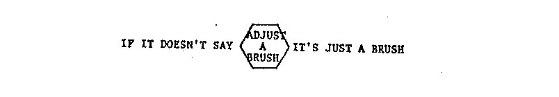 IF IT DOESN'T SAY ADJUST A BRUSH IT'S JUST A BRUSH