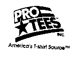 PRO TEES INC. AMERICA'S T-SHIRT SOURCE