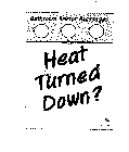 BATHROOM MIRROR MESSAGES HEAT TURNED DOWN?