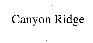 CANYON RIDGE