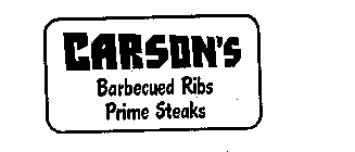 CARSON'S BARBECUED RIBS PRIME STEAKS