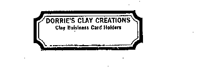 DORRIE'S CLAY CREATIONS CLAY BUSINESS CARD HOLDERS