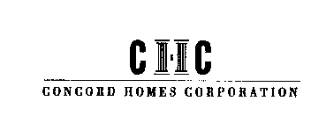 C H C CONCORD HOMES CORPORATION