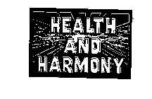 HEALTH AND HARMONY