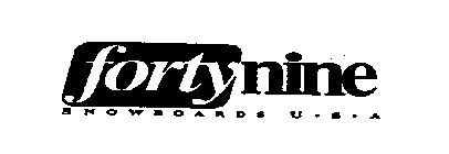 FORTYNINE SNOWBOARDS U S A