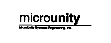 MICROUNITY MICROUNITY SYSTEMS ENGINEERING, INC.