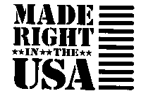 MADE RIGHT IN THE USA
