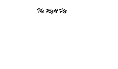 THE RIGHT FLY