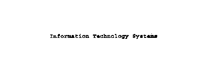 INFORMATION TECHNOLOGY SYSTEMS