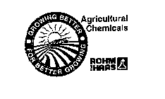 GROWING BETTER FOR BETTER GROWING AGRICULTURAL ROHM AND HAAS