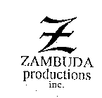 Z ZAMBUDA PRODUCTIONS INC.