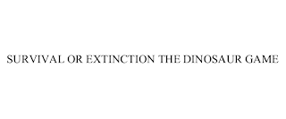 SURVIVAL OR EXTINCTION THE DINOSAUR GAME