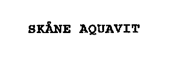 SKANE AQUAVIT