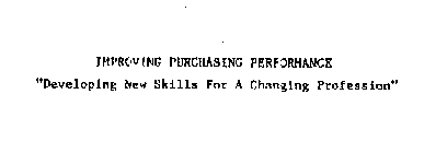 IMPROVING PURCHASING PERFORMANCE 