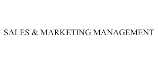 SALES & MARKETING MANAGEMENT