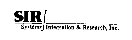 SIR SYSTEMS INTEGRATION & RESEARCH, INC.