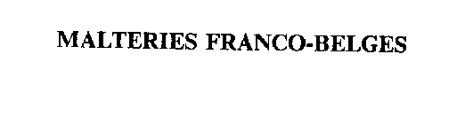 MALTERIES FRANCO-BELGES