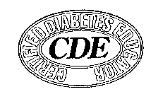 CDE CERTIFIED DIABETES EDUCATOR