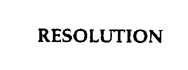 RESOLUTION