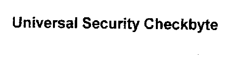 UNIVERSAL SECURITY CHECKBYTE