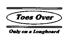 TOES OVER ONLY ON A LONGBOARD