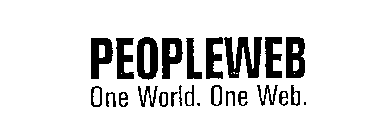 PEOPLEWEB ONE WORLD. ONE WEB.
