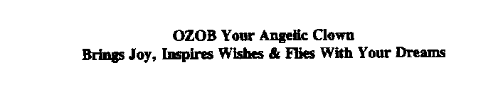 OZOB YOUR ANGELIC CLOWN BRINGS JOY, INSPIRES WISHES & FLIES WITH YOUR DREAMS