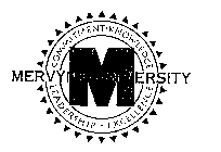 M MERVYN'S UNIVERSITY COMMITMENT KNOWLEDGE LEADERSHIP EXCELLENCE