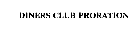 DINERS CLUB PRORATION