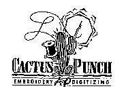 CACTUS PUNCH EMBROIDERY DIGITIZING