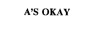 A'S OKAY