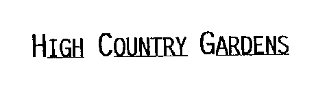 HIGH COUNTRY GARDENS