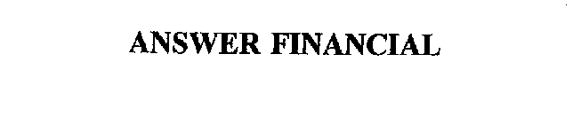 ANSWER FINANCIAL