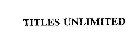 TITLES UNLIMITED