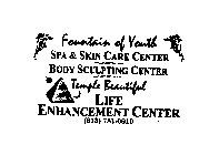 FOUNTAIN OF YOUTH SPA & SKIN CARE CENTER BODY SCULPTING CENTER TEMPLE BEAUTIFUL LIFE ENHANCEMENT CENTER