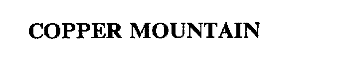COPPER MOUNTAIN