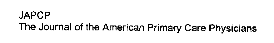 JAPCP THE JOURNAL OF THE AMERICAN PRIMARY CARE PHYSICIAN