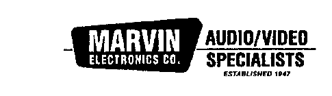 MARVIN ELECTRONICS CO. AUDIO/VIDEO SPECIALISTS ESTABLISHED 1947