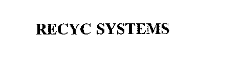 RECYC SYSTEMS