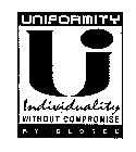UNIFORMITY INDIVIDUALITY WITHOUT COMPROMISE BY CLOTEE