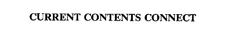 CURRENT CONTENTS CONNECT