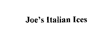 JOE'S ITALIAN ICES
