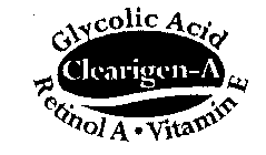 GLYCOLIC ACID CLEARIGEN-A RETINOL A VITAMIN E