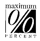 MAXIMUM PERCENT %