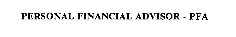 PERSONAL FINANCIAL ADVISOR - PFA