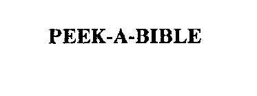 PEEK-A-BIBLE